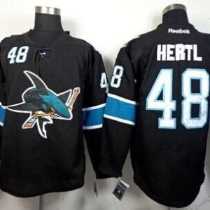 Miesten San Jose Sharks #48 Tomas Hertl Musta Vieraspaita Paita