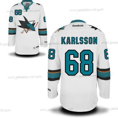 Miesten San Jose Sharks #68 Melker Karlsson Valkoinen Kolmas paita Jääkiekko Paita