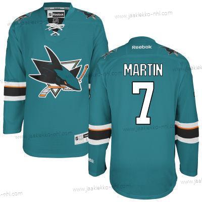 Miesten San Jose Sharks #7 Paul Martin Sinivihreä Kotiottelupaita Paita