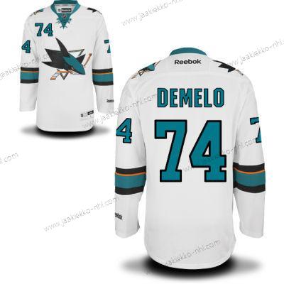 Miesten San Jose Sharks #74 Dylan Demelo Valkoinen Kolmas paita Paita