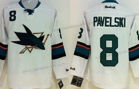 Miesten San Jose Sharks #8 Joe Pavelski 2014 Valkoinen Paita