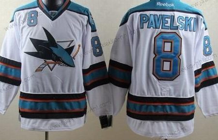 Miesten San Jose Sharks #8 Joe Pavelski Valkoinen Paita