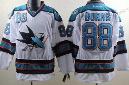 Miesten San Jose Sharks #88 Brent Burns Valkoinen Paita