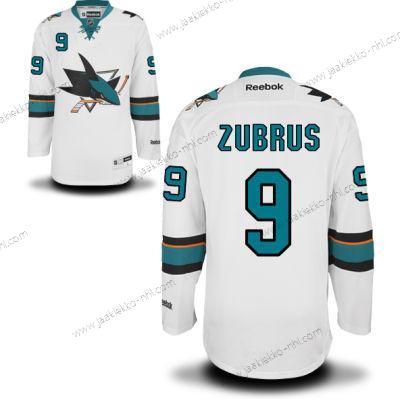 Miesten San Jose Sharks #9 Dainius Zubrus Valkoinen Kolmas paita Jääkiekko Paita