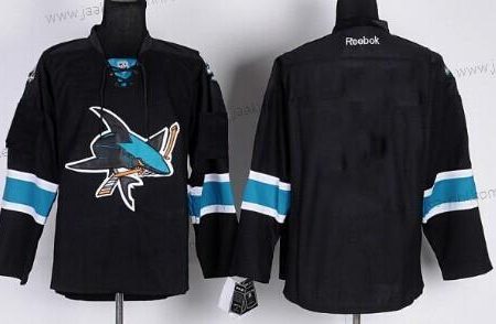 Miesten San Jose Sharks Tyhjä Musta Vieraspaita Paita