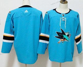 Miesten San Jose Sharks Tyhjä Sinivihreä Sininen 2017-2018 Jääkiekko Ommeltu NHL Paita