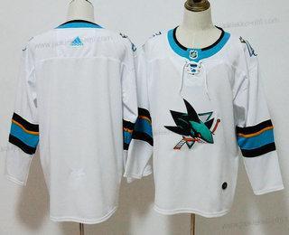 Miesten San Jose Sharks Tyhjä Valkoinen 2017-2018 Jääkiekko Ommeltu NHL Paita