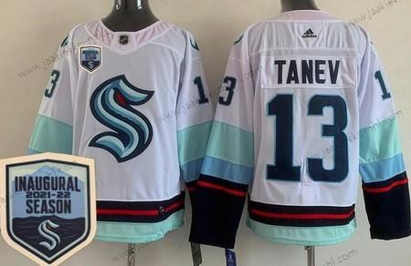 Miesten Seattle Kraken #13 Brandon Tanev Valkoinen 2021-22 Kausi Inaugural Aito Paita