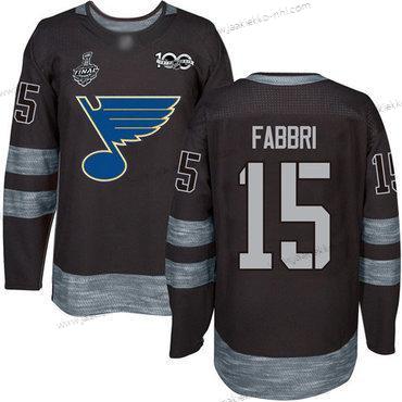 Miesten Sininens #15 Robby Fabbri Musta 1917-2017 100th Vuosipäivä Stanley Cup Final Bound Ommeltu Jääkiekko Paita