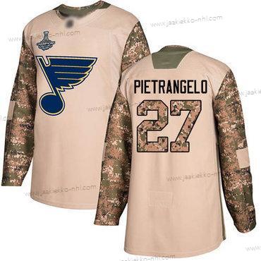 Miesten Sininens #27 Alex Pietrangelo Maastokuvio Aito 2017 Veterans Day Stanley Cup Champions Ommeltu Jääkiekko Paita