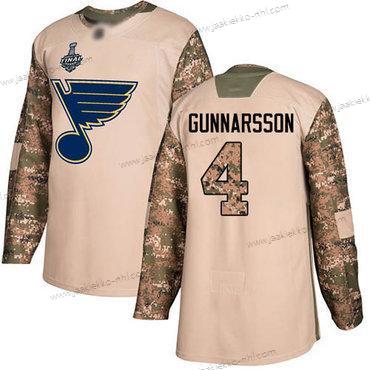 Miesten Sininens #4 Carl Gunnarsson Maastokuvio Aito 2017 Veterans Day Stanley Cup Final Bound Ommeltu Jääkiekko Paita