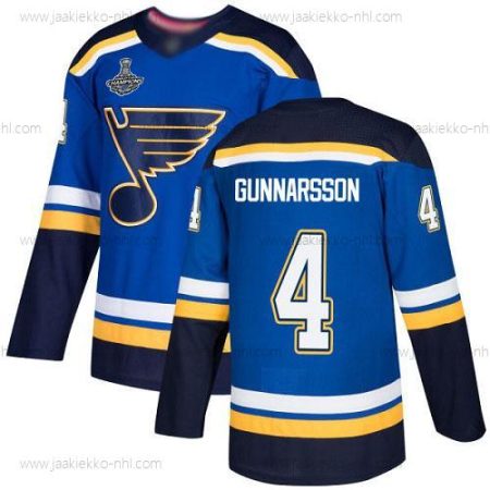 Miesten Sininens #4 Carl Gunnarsson Sininen Kotiottelupaita Aito Stanley Cup Champions Ommeltu Jääkiekko Paita