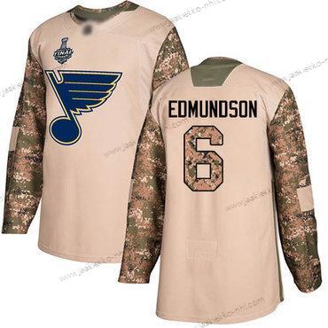 Miesten Sininens #6 Joel Edmundson Maastokuvio Aito 2017 Veterans Day Stanley Cup Final Bound Ommeltu Jääkiekko Paita