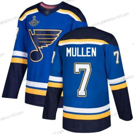 Miesten Sininens #7 Joe Mullen Sininen Kotiottelupaita Aito Stanley Cup Champions Ommeltu Jääkiekko Paita