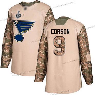 Miesten Sininens #9 Shayne Corson Maastokuvio Aito 2017 Veterans Day Stanley Cup Final Bound Ommeltu Jääkiekko Paita