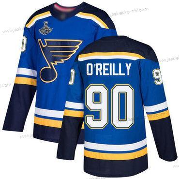 Miesten Sininens #90 Ryan O’Reilly Sininen Kotiottelupaita Aito Stanley Cup Champions Ommeltu Jääkiekko Paita