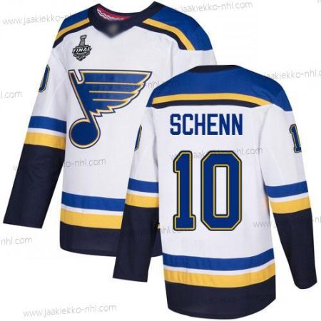 Miesten St. Louis Blues #10 Brayden Schenn Valkoinen Road Aito 2019 Stanley Cup Final Bound Ommeltu Jääkiekko Paita