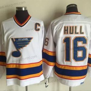 Miesten St. Louis Blues #16 Brett Hull 1998-99 Valkoinen CCM Vintage Paita