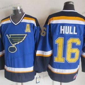 Miesten St. Louis Blues #16 Brett Hull 2014 Sininen Retro CCM Paita