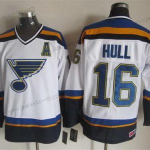 Miesten St. Louis Blues #16 Brett Hull 2014 Valkoinen Retro CCM Paita