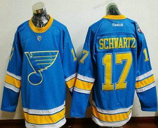 Miesten St. Louis Blues #17 Jaden Schwartz Sininen 2017 Talvi Klassinen Ommeltu NHL Reebok Jääkiekko Paita