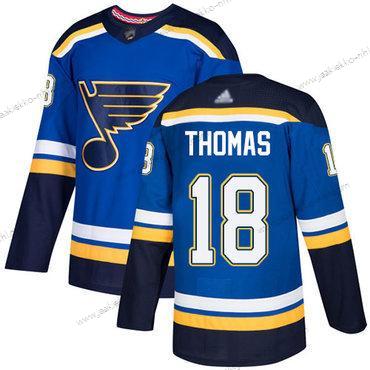 Miesten St. Louis Blues #18 Robert Thomas Sininen Kotiottelupaita Aito Ommeltu Jääkiekko Paita Versio 2