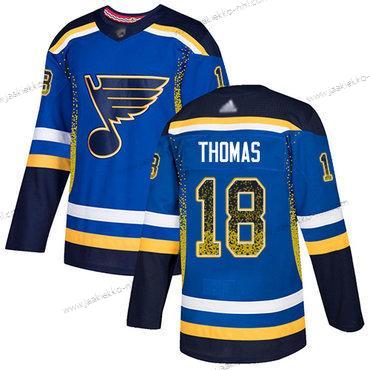 Miesten St. Louis Blues #18 Robert Thomas Sininen Kotiottelupaita Aito Ommeltu Jääkiekko Paita