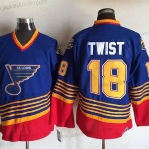 Miesten St. Louis Blues #18 Tony Twist 1995-96 Sininen CCM Vintage Paita