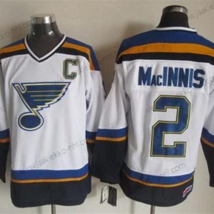 Miesten St. Louis Blues #2 Al Macinnis 2014 Valkoinen Retro CCM Paita