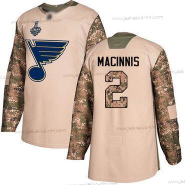 Miesten St. Louis Blues #2 Al Macinnis Maastokuvio Aito 2017 Veterans Day 2019 Stanley Cup Final Bound Ommeltu Jääkiekko Paita