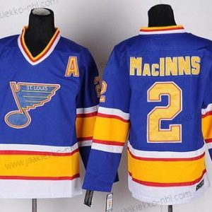 Miesten St. Louis Blues #2 Al Macinnis Sininen Retro CCM Paita