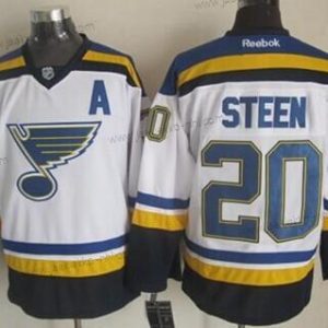 Miesten St. Louis Blues #20 Alexander Steen 2014 Valkoinen Paita