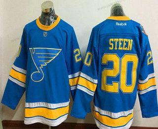 Miesten St. Louis Blues #20 Alexander Steen Sininen 2017 Talvi Klassinen Ommeltu NHL Reebok Jääkiekko Paita