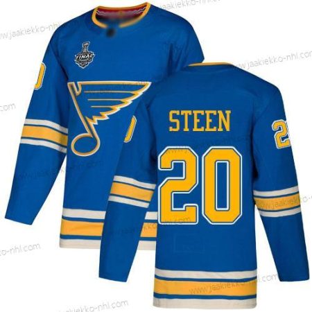 Miesten St. Louis Blues #20 Alexander Steen Sininen Vaihtopaita Aito 2019 Stanley Cup Final Bound Ommeltu Jääkiekko Paita