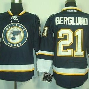 Miesten St. Louis Blues #21 Patrik Berglund Laivastonsininen Sininen Vieraspaita Paita