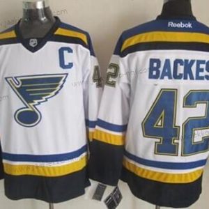 Miesten St. Louis Blues #42 David Backes 2014 Valkoinen Paita