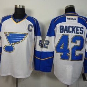 Miesten St. Louis Blues #42 David Backes Valkoinen Paita