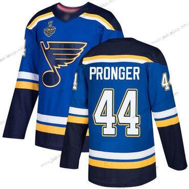 Miesten St. Louis Blues #44 Chris Pronger Sininen Kotiottelupaita Aito 2019 Stanley Cup Final Bound Ommeltu Jääkiekko Paita