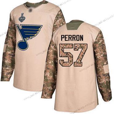 Miesten St. Louis Blues #57 David Perron Maastokuvio Aito 2017 Veterans Day 2019 Stanley Cup Final Bound Ommeltu Jääkiekko Paita