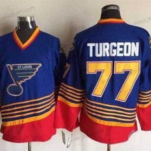 Miesten St. Louis Blues #77 Pierre Turgeon 1995-96 Sininen CCM Vintage Paita