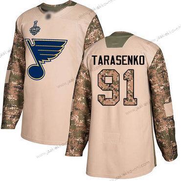 Miesten St. Louis Blues #91 Vladimir Tarasenko Maastokuvio Aito 2017 Veterans Day 2019 Stanley Cup Final Bound Ommeltu Jääkiekko Paita