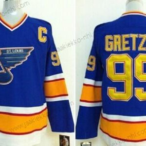 Miesten St. Louis Blues #99 Wayne Gretzky Sininen Retro CCM Paita