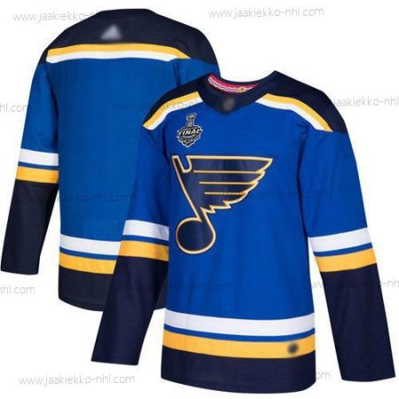 Miesten St. Louis Blues Tyhjä Sininen Kotiottelupaita Aito 2019 Stanley Cup Final Bound Ommeltu Jääkiekko Paita