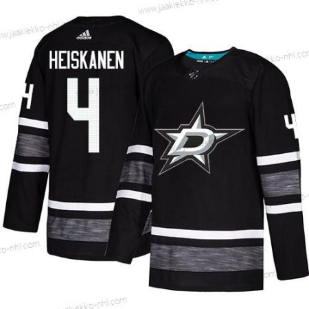 Miesten Stars #4 Miro Heiskanen Musta Aito 2019 All-Star Ommeltu Jääkiekko Paita