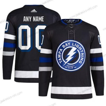 Miesten Tampa Bay Lightning Mukautettu Musta 2024 Stadium Series Ommeltu Paita