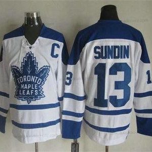 Miesten Toronto Maple Leafs #13 Mats Sundin 1998-99 Valkoinen CCM Vintage Paita