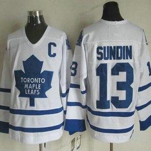 Miesten Toronto Maple Leafs #13 Mats Sundin 2000-01 Valkoinen CCM Vintage Paita