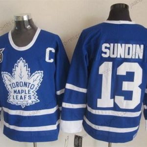 Miesten Toronto Maple Leafs #13 Mats Sundin Sininen 75Th Retro CCM Paita