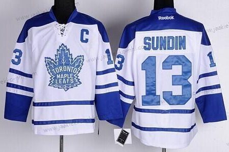 Miesten Toronto Maple Leafs #13 Mats Sundin Valkoinen Vieraspaita Paita