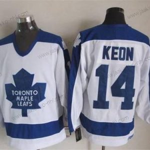 Miesten Toronto Maple Leafs #14 Dave Keon 1982-83 Valkoinen CCM Vintage Paita